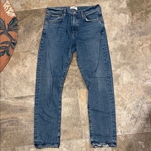 Agolde Toni Mid Rise Straight Dime Denim Jeans